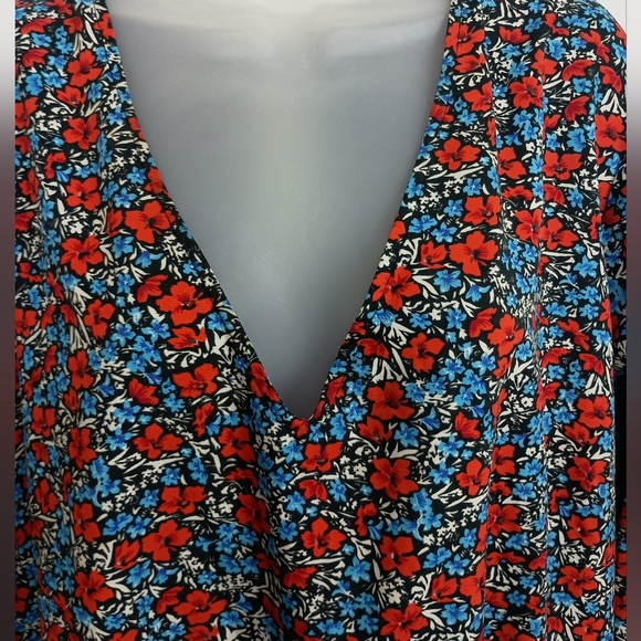 BOHOO Floral Cottagecore, Whimsy,Spring V-Neck Dress (#498) - Picture 3 of 8